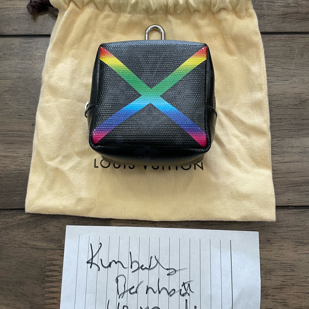 Louis Vuitton Monogram Graphite Rainbow Cube Pouch